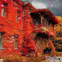 kırmızı ev - Bezmaksas animēts GIF