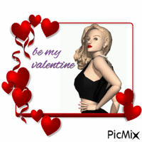 Barbara be my valentine animated animovaný GIF