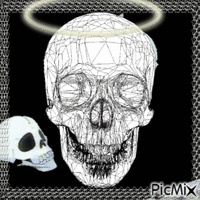 skull happy анимированный гифка
