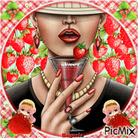 Strawberry Cocktail Gif Animado