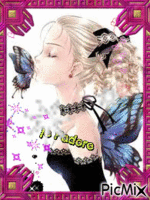 Princesse papillon - GIF animé gratuit