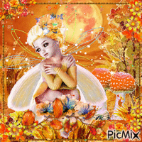 Autumn fairy GIF animata
