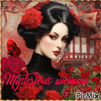 Concours : Femme et roses - Portrait - 無料のアニメーション GIF