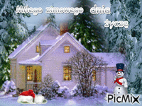 Miłego zimowego dnia życzę - Animovaný GIF zadarmo