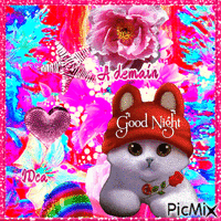 Bonne nuit les chatons animovaný GIF