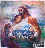 Paz en la Tierra Jesús, María Piedad! - Besplatni animirani GIF