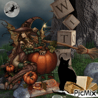MAGICAL WITCH - Free animated GIF