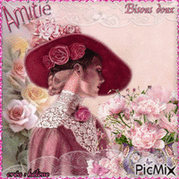 "Vintage en rose" - GIF animé gratuit