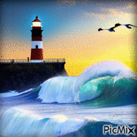 Lighthouse animovaný GIF