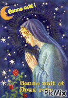 Mary with stars - Free animated GIF