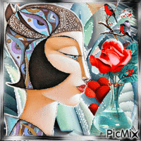 Роза красная - Darmowy animowany GIF