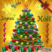sapin de Noël en or - Bezmaksas animēts GIF