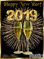Happy New Year 2019 - Kostenlose animierte GIFs