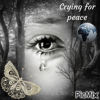 Crying for Peace GIF animé