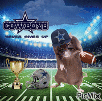 Dallas Cowboys Rat - GIF animado gratis