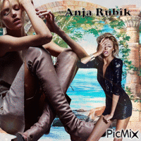 Anja Rubik - Бесплатный анимированный гифка