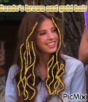 Cande's brown and gold hair - Δωρεάν κινούμενο GIF