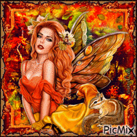 Autumn fairy - Bezmaksas animēts GIF