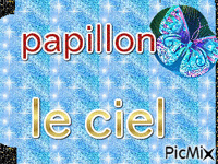 papillon ciel - Free animated GIF