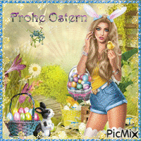 Frohe Ostern 1 анимирани ГИФ
