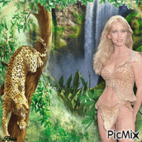 Concours : Jungle girl - Darmowy animowany GIF