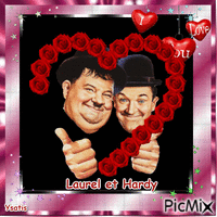 Laurel et Hardy - Bezmaksas animēts GIF