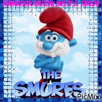The Smurfs Papa Smurf animovaný GIF