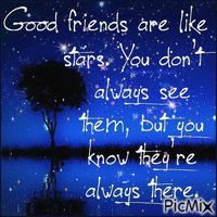 Friends Stars - Bezmaksas animēts GIF