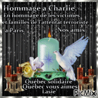 Hommage a Charlie ♥♥♥ Je suis Charlie et nous sommes tous Charlie. animovaný GIF