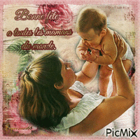 Bonne fête des mamans a toutes mes amies de Pic Mix - Besplatni animirani GIF