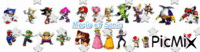 Mario et Sonic - GIF animado grátis