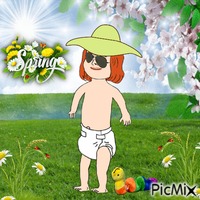 Spring baby and Inch 3 animovaný GIF