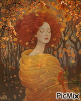 Esposa del otoño animovaný GIF