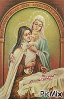 Nossa Senhora Santa teresinha e Menino Jesus - 免费动画 GIF