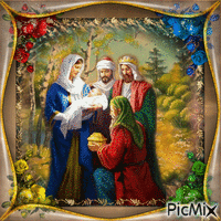 La Nativité, visite des Rois Mages à l'Enfant Jésus