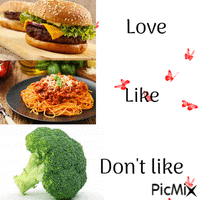 Comidas que me gustan y no me gustan - 免费动画 GIF