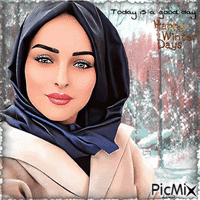 Happy Winter Days. Arabic animuotas GIF