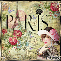 Paris en fleurs - Бесплатный анимированный гифка