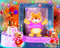 Happy Birthday Marika - GIF animé gratuit