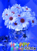 Happy Birthday Flowers animeret GIF