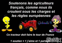 vive les agriculteurs français GIF แบบเคลื่อนไหว