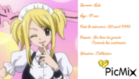 Présentation Lucy heartifilia - GIF animate gratis