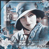 Greta Garbo - Бесплатный анимированный гифка