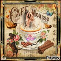 petit café mousse animovaný GIF