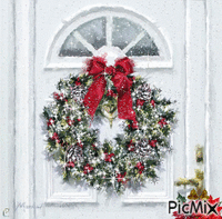 Christmas Door animuotas GIF