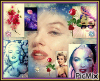 Marilyn Rose rouge - Gratis animeret GIF