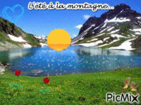 L'été à la montagne - GIF animado gratis