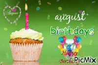 August Birthdays animasyonlu GIF
