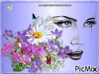 Flower Femme - GIF animé gratuit