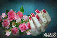 Aroma de Rosas... - GIF animado grátis